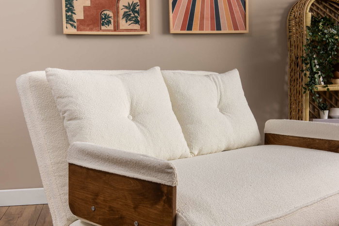 Atelier Del Sofa Cosmo Sofá-Cama de 2 Plazas - Teddy White Atelier Del Sofa Cosmo Sofá-Cama de 2 Plazas - Teddy White